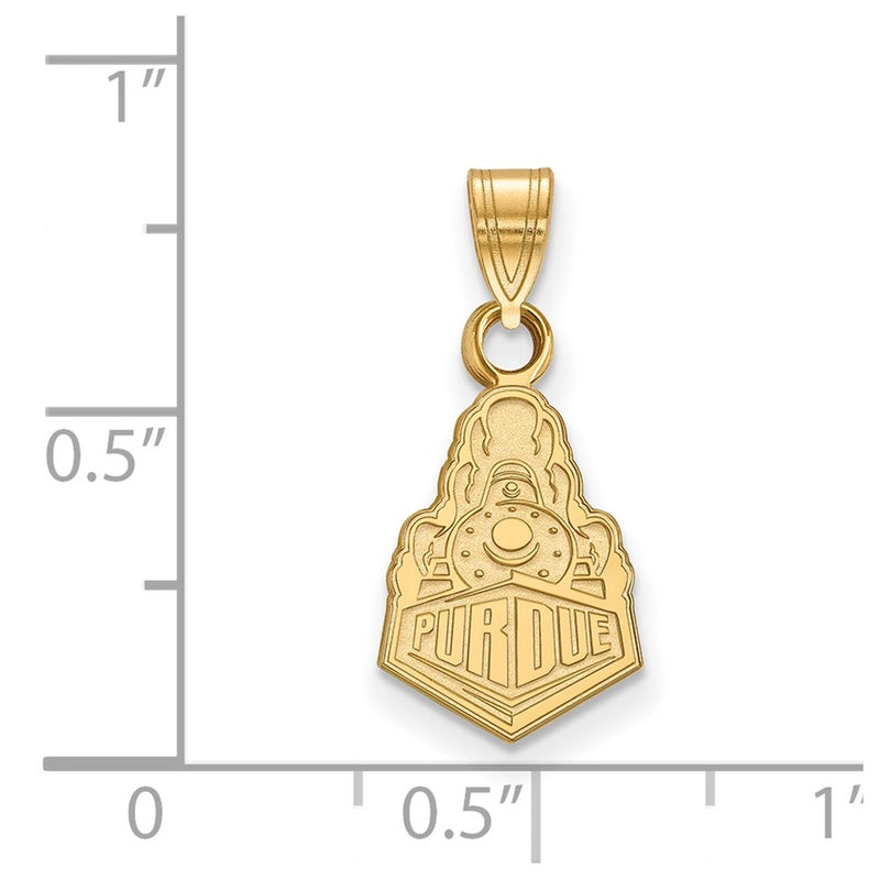 Gold Plated Sterling Silver Logoart Purdue University Boilermakers Train Logo Small Pendant