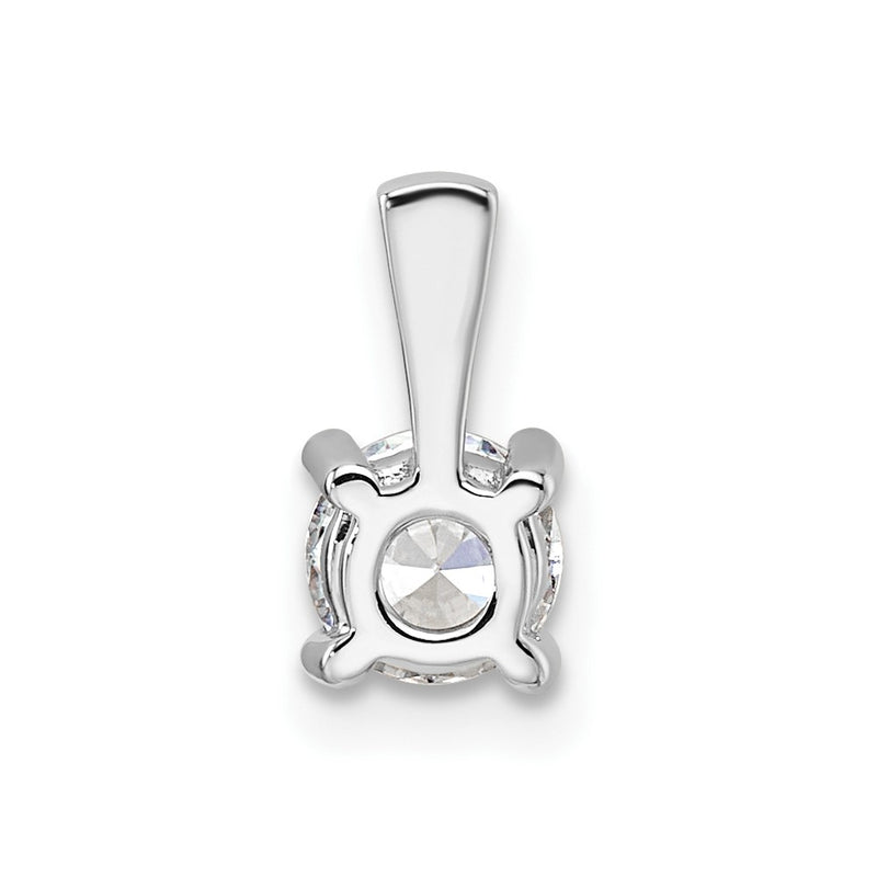14K White Gold 1/2 Carat Certified Lab Grown Diamond Vs+ F+ Round Complete Four Prong Pendant