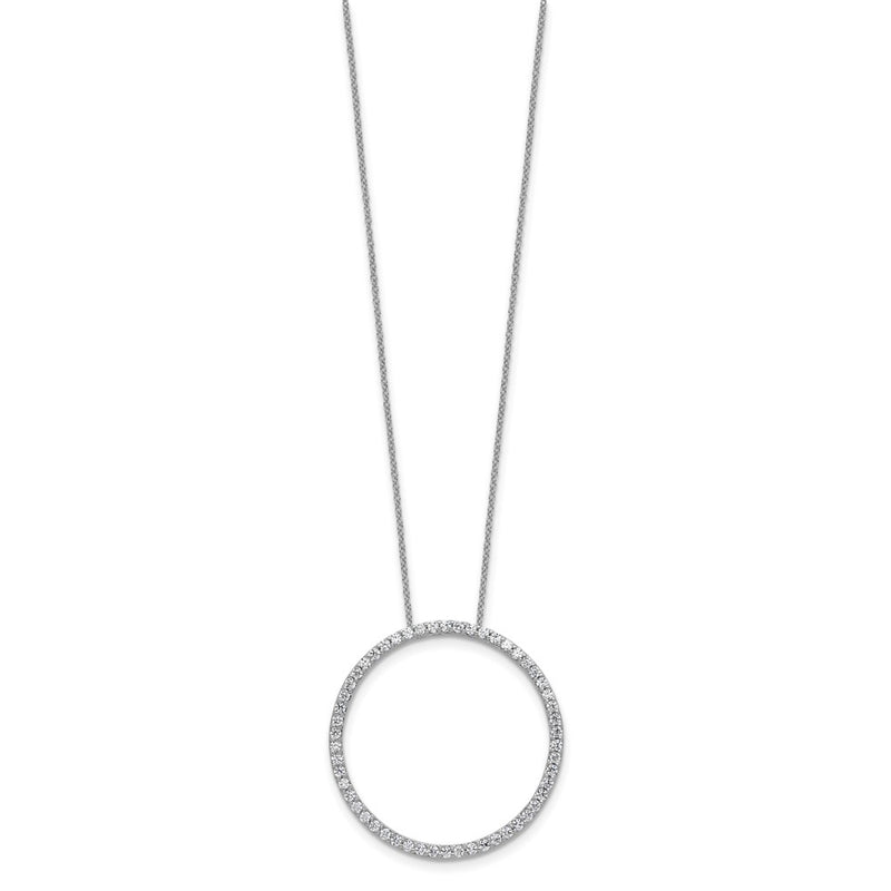 14K White Gold True Origin 1 Carat Lab Grown Diamond Vs Def 18 Inch Eternity Pendant Necklace