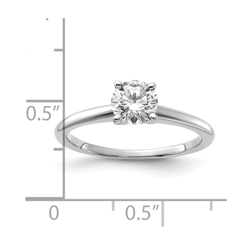 14k White Gold 3/4 Ct. Certified Complete Lab Grown Diamond VS/SI+ G+ Round Solitaire Engagement Ring