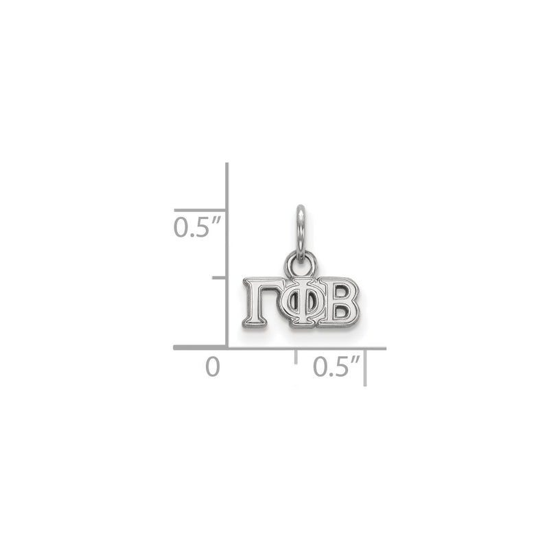Sterling Silver Rhodium Plated Logoart Gamma Phi Beta Sorority Greek Letters Extra Small Pendant