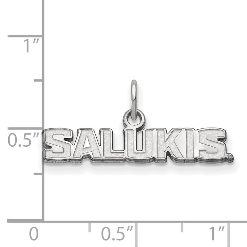 Sterling Silver Rhodium Plated Logoart Southern Illinois University Salukis Extra Small Pendant