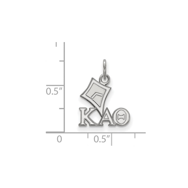 Sterling Silver Rhodium Plated Logoart Kappa Alpha Theta Sorority Symbol Extra Small Pendant