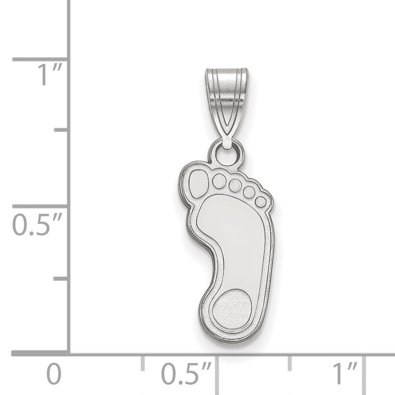 Sterling Silver Rhodium Plated Logoart University Of North Carolina Tar Heel Medium Pendant