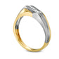 Men's 0.20 CT. T.W. Natural Diamond Five Stone Slant Anniversary Ring in Solid 10K White Gold