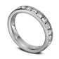 1.0 CT. T.W. Certified Natural Diamond Channel Anniversary Band in Solid 14K White Gold (I/SI2)
