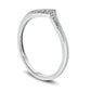 0.05 CT. T.W. Natural Diamond Antique Vintage-Style Chevron Wedding Band in Sterling Silver