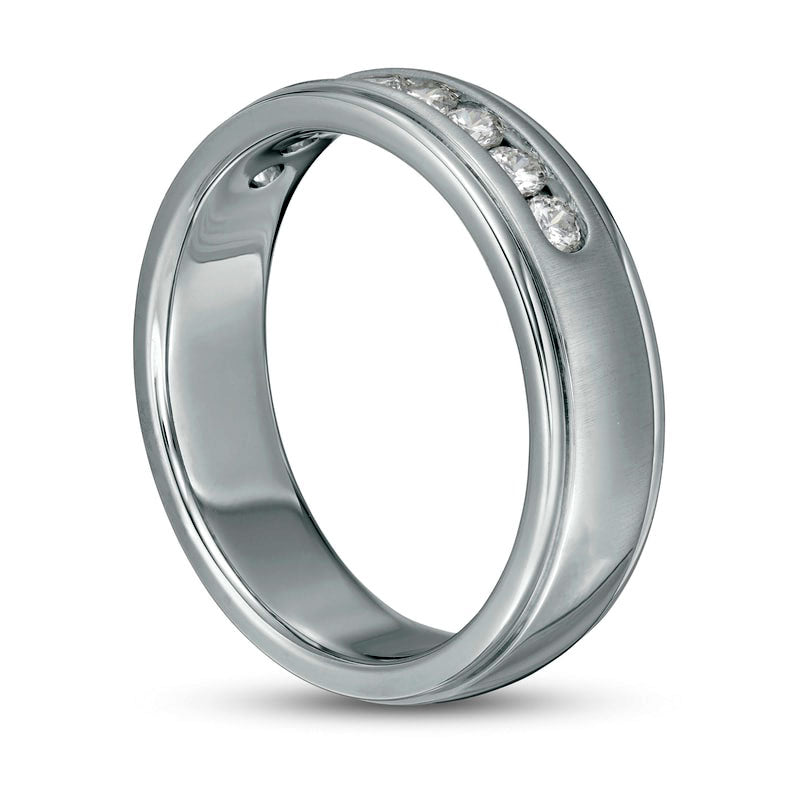 Men's 0.50 CT. T.W. Certified Lab-Created Diamond Wedding Band in Solid 14K White Gold - Size 10