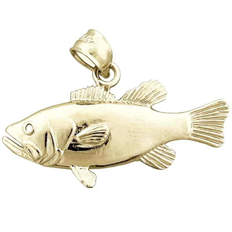 Gold bass shop pendant