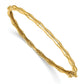 14k Yellow Gold Bamboo Design Natural Diamond Hinged Bangle