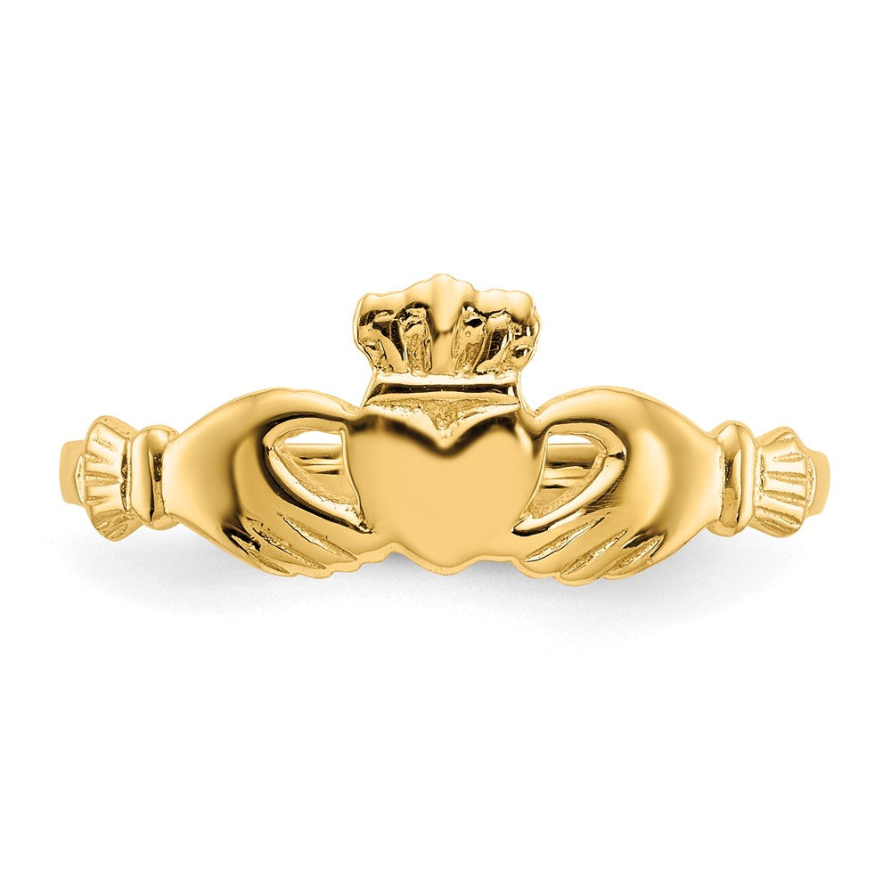 14K Yellow Gold Claddagh Ring