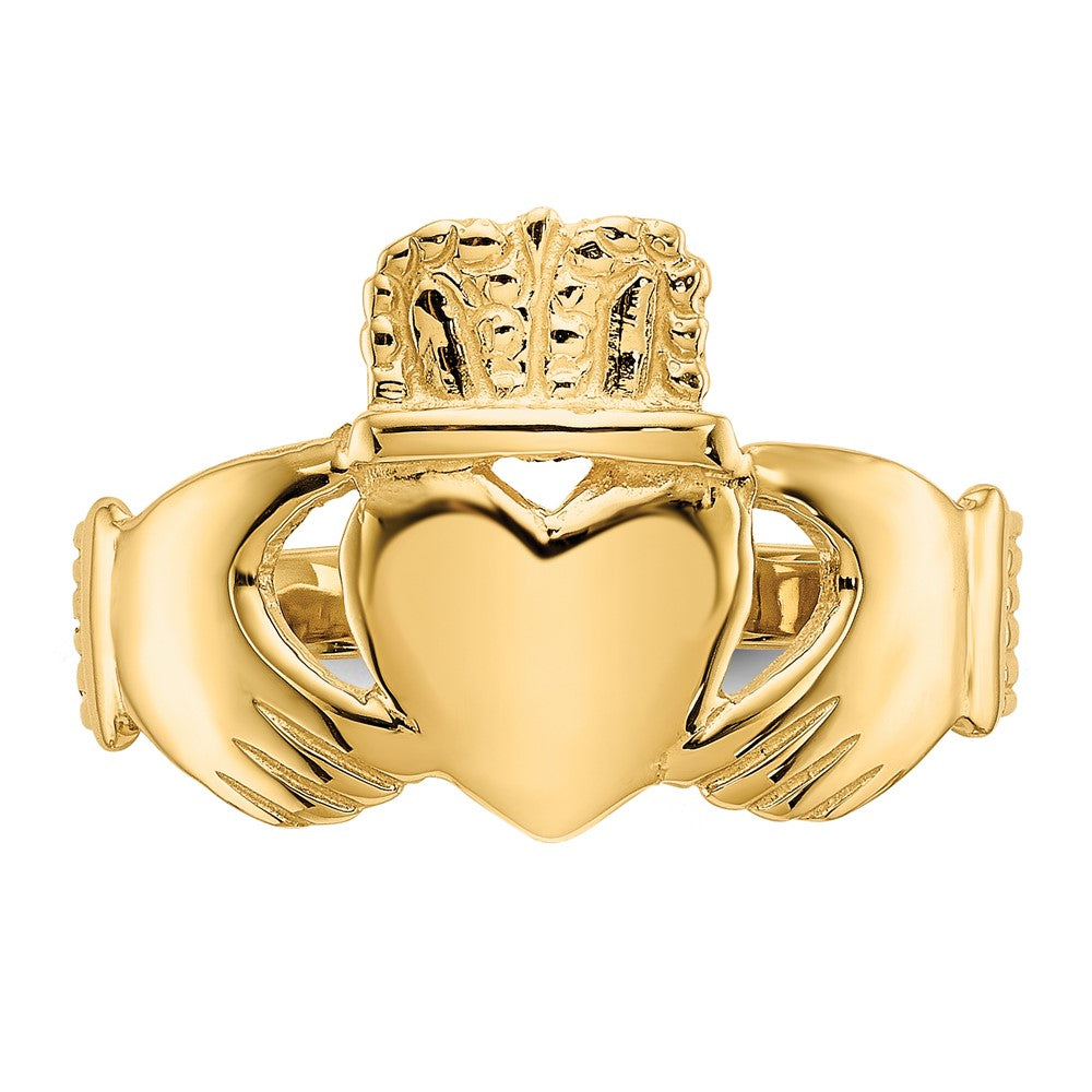 14K Yellow Gold Ladies Claddagh Ring