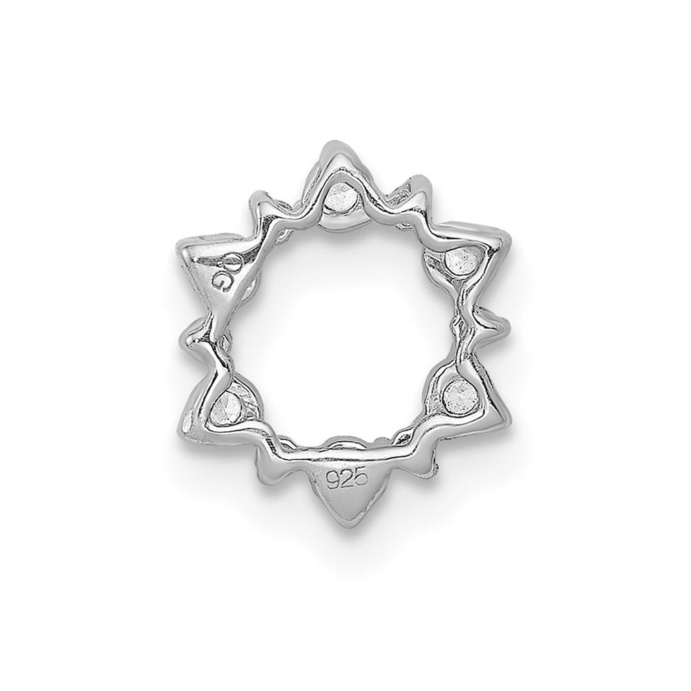 14k white gold real diamond fancy circle chain slide pm3704 020 wa