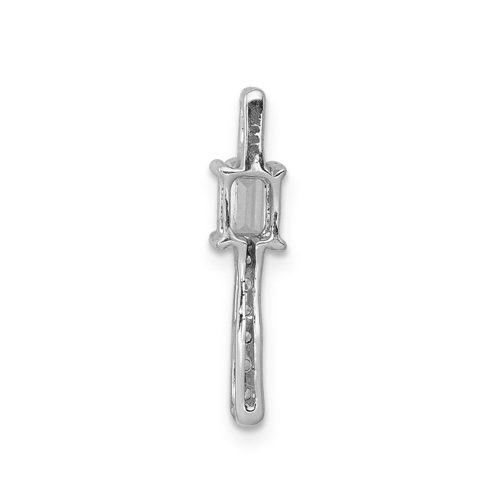 14k white gold real diamond and 24 sapphire fancy chain slide pm3874 sa 008 wa