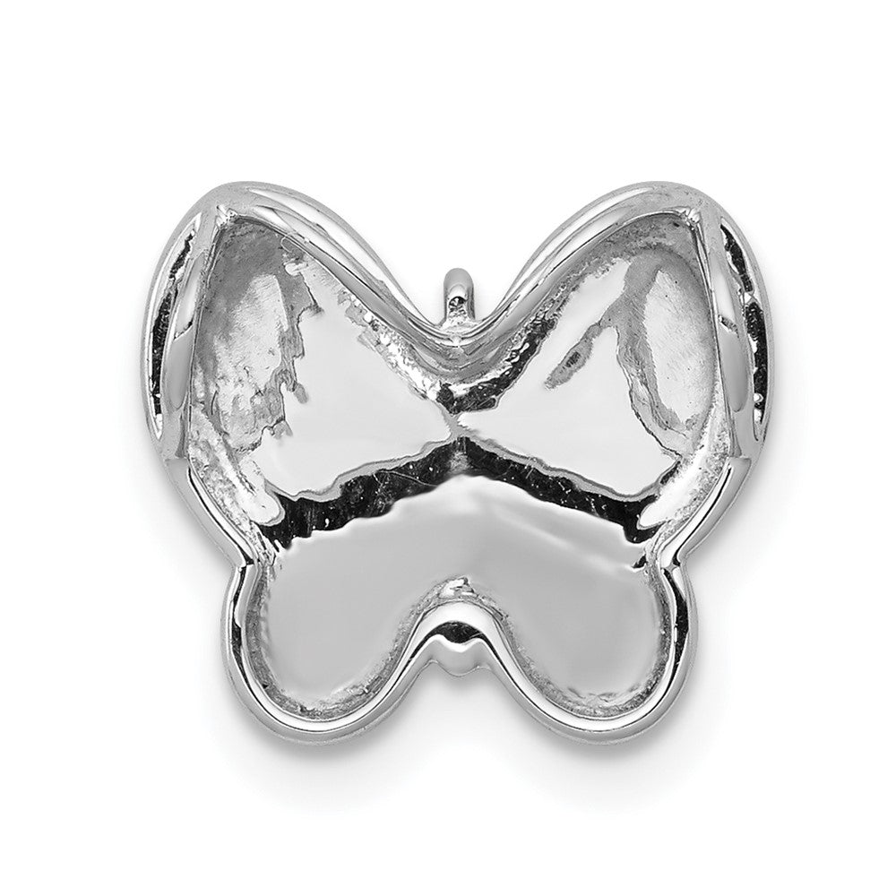 14k white gold real diamond butterfly chain slide pm3991 010 wa