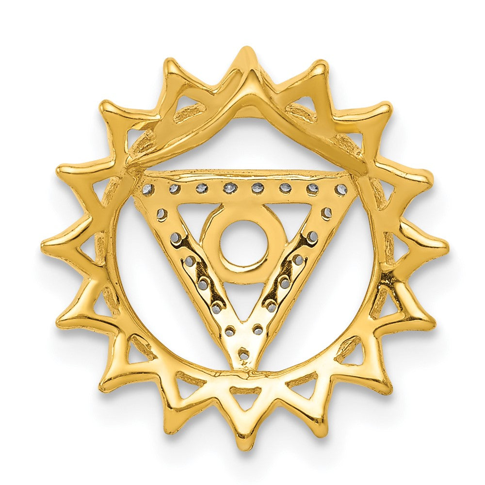 14k yellow gold 1 10ct real diamond vishuddha throat chakra chain slide pm4097 010 ya