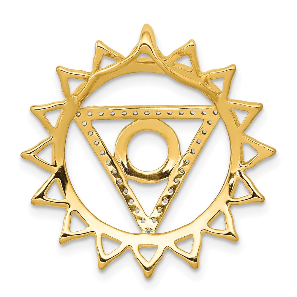 14k yellow gold 1 5ct real diamond vishuddha throat chakra chain slide pm4097 020 ya