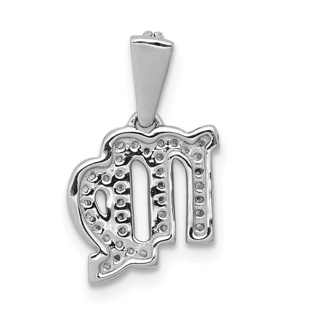 14k white gold real diamond virgo pendant pm4107 013 wa