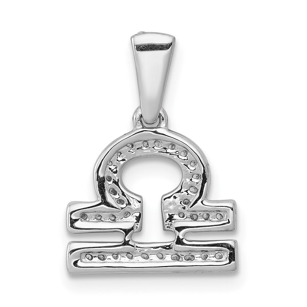 14k white gold real diamond libra pendant pm4108 012 wa