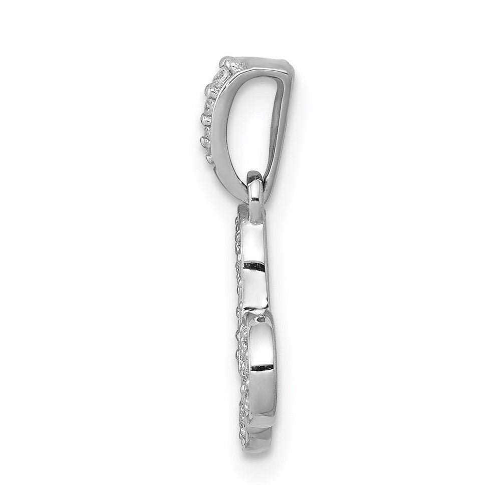 14k white gold real diamond capricorn pendant pm4111 010 wa