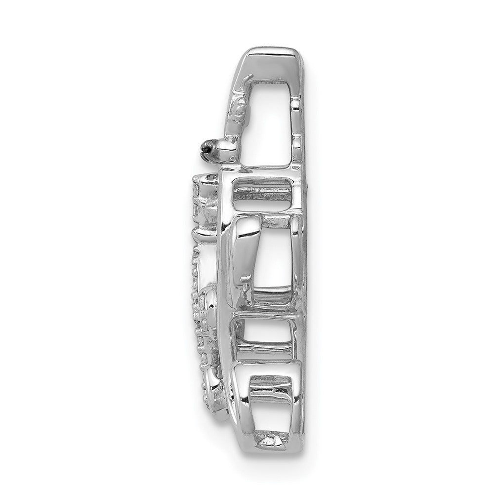 14k white gold white and black accent real diamond cats chain slide pm4114 008 wa
