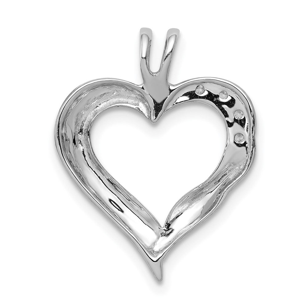 14k white gold real diamond fancy heart pendant pm4844 005 wa