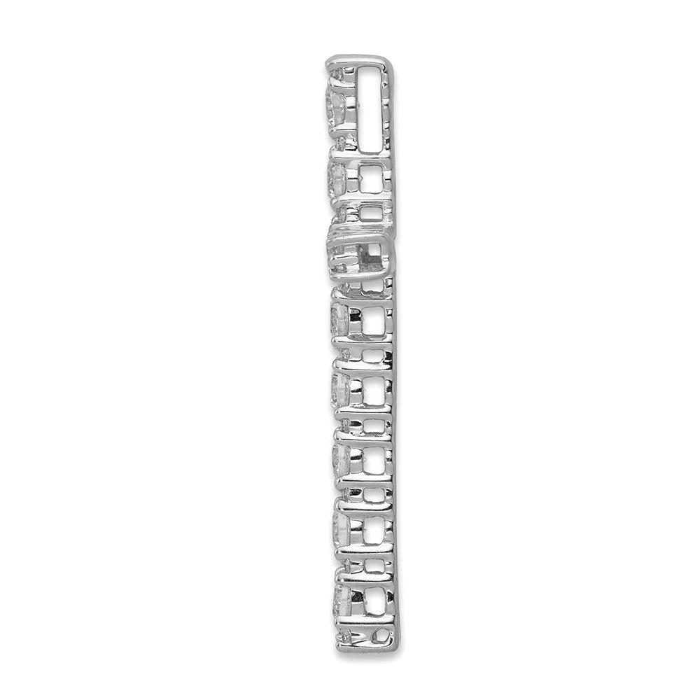 14k white gold real diamond latin cross pendant pm4980 050 wa