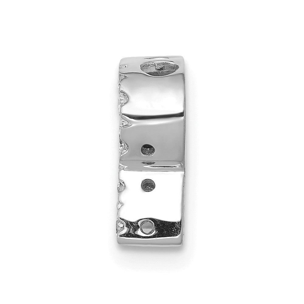 14k white gold real diamond letter r initial charm pm5221r 016 wa