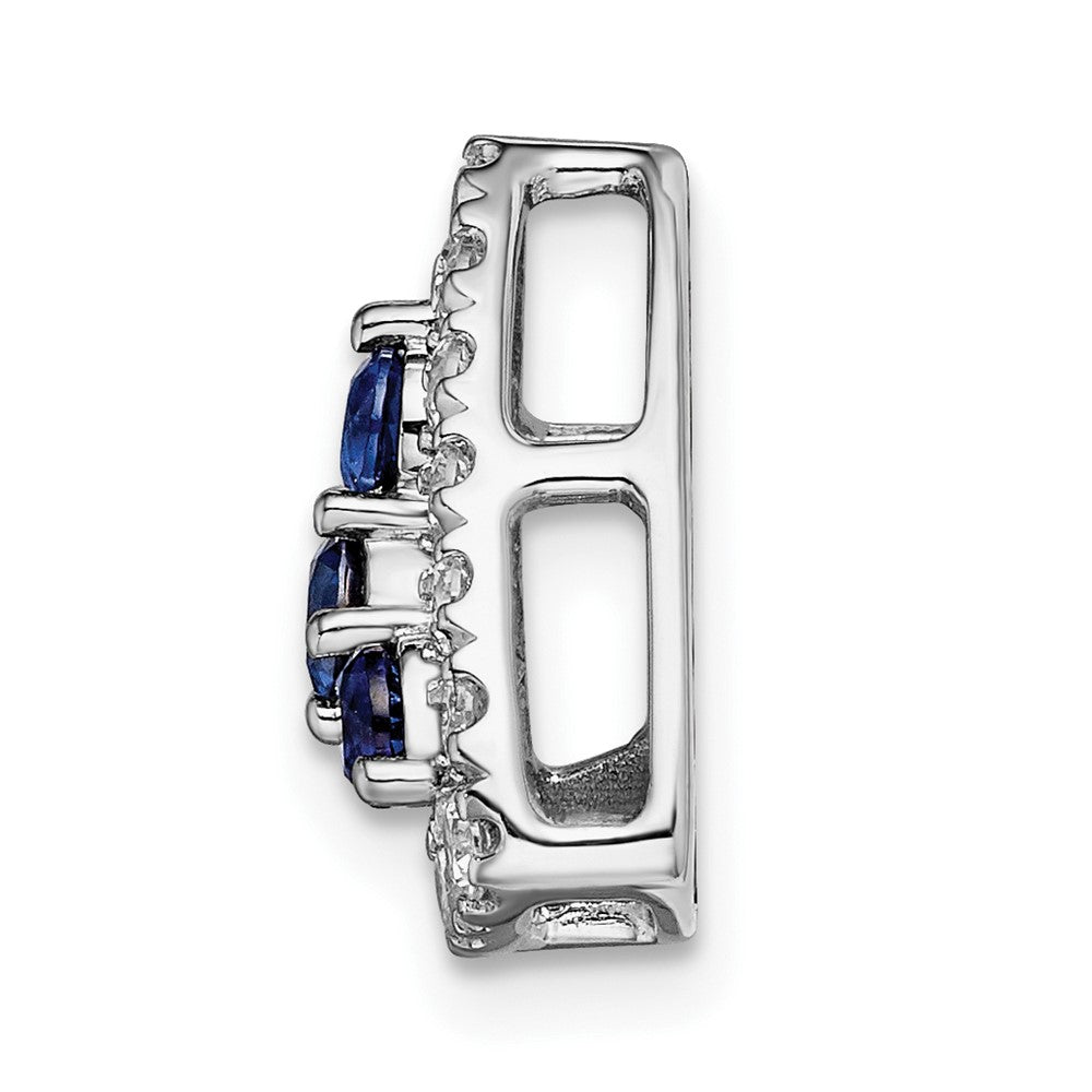 14k white goldlab grown real diamond si1 si2 g h i lab crtd sapphire triangle pend pm7932 csa 045 wlg