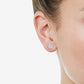1/2Ct Natural Diamond Stud Earrings Set in Sterling Silver