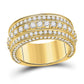 10k Yellow Gold Round Diamond Statement Band Ring 3 Cttw