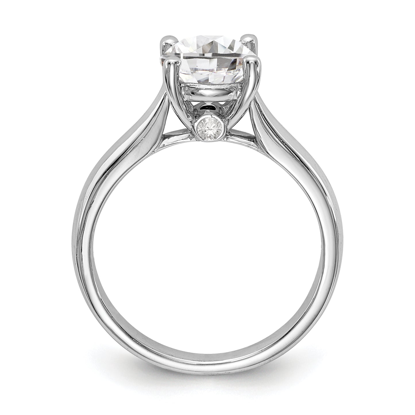 14K White Gold Simulated Diamond Engagement Ring