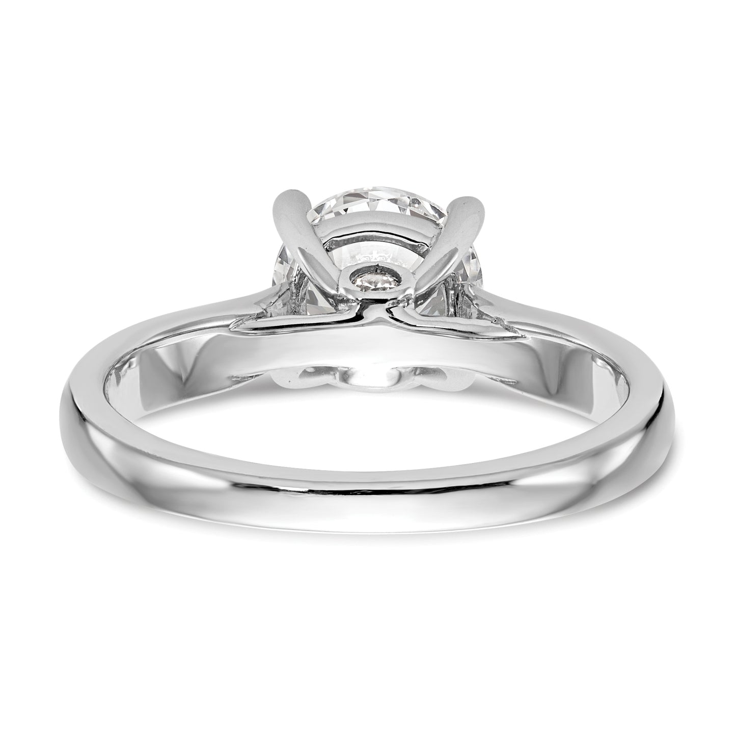 14K White Gold Simulated Diamond Engagement Ring