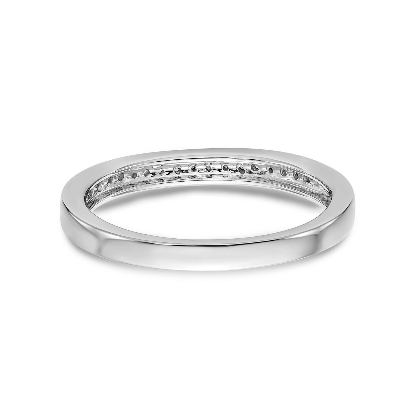 14K White Gold Diamond Wedding Band