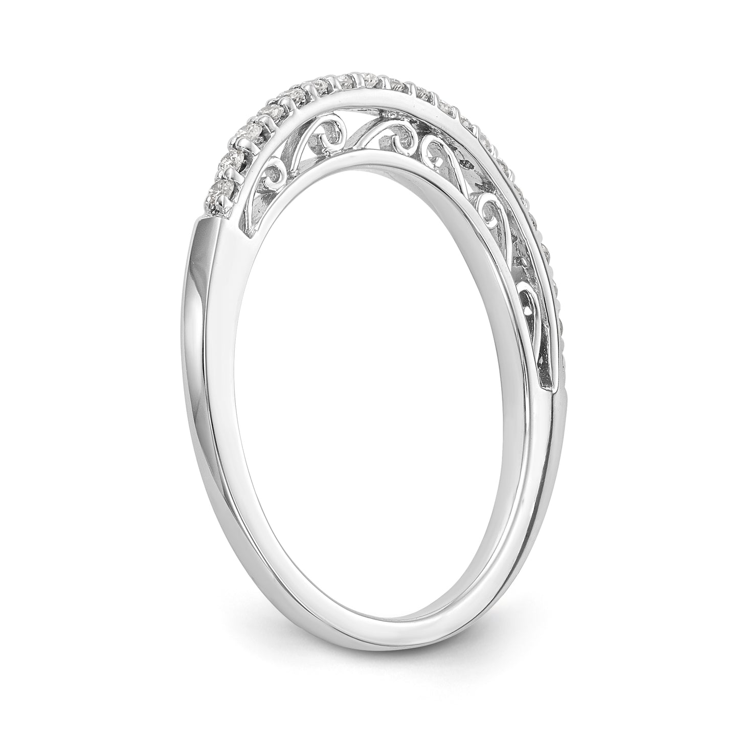 14k White Gold Diamond Set of 2 Wedding Bands