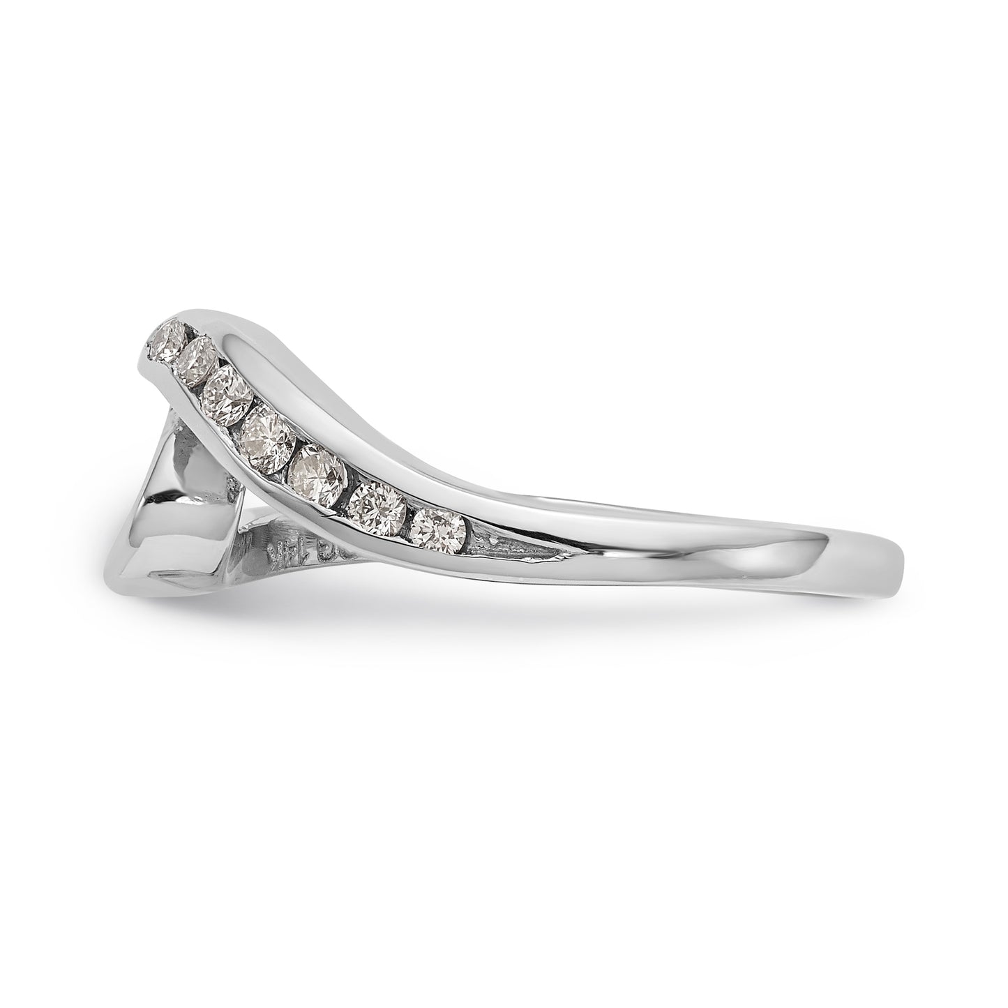 14kw Peg Set Simulated Diamond Engagement Ring