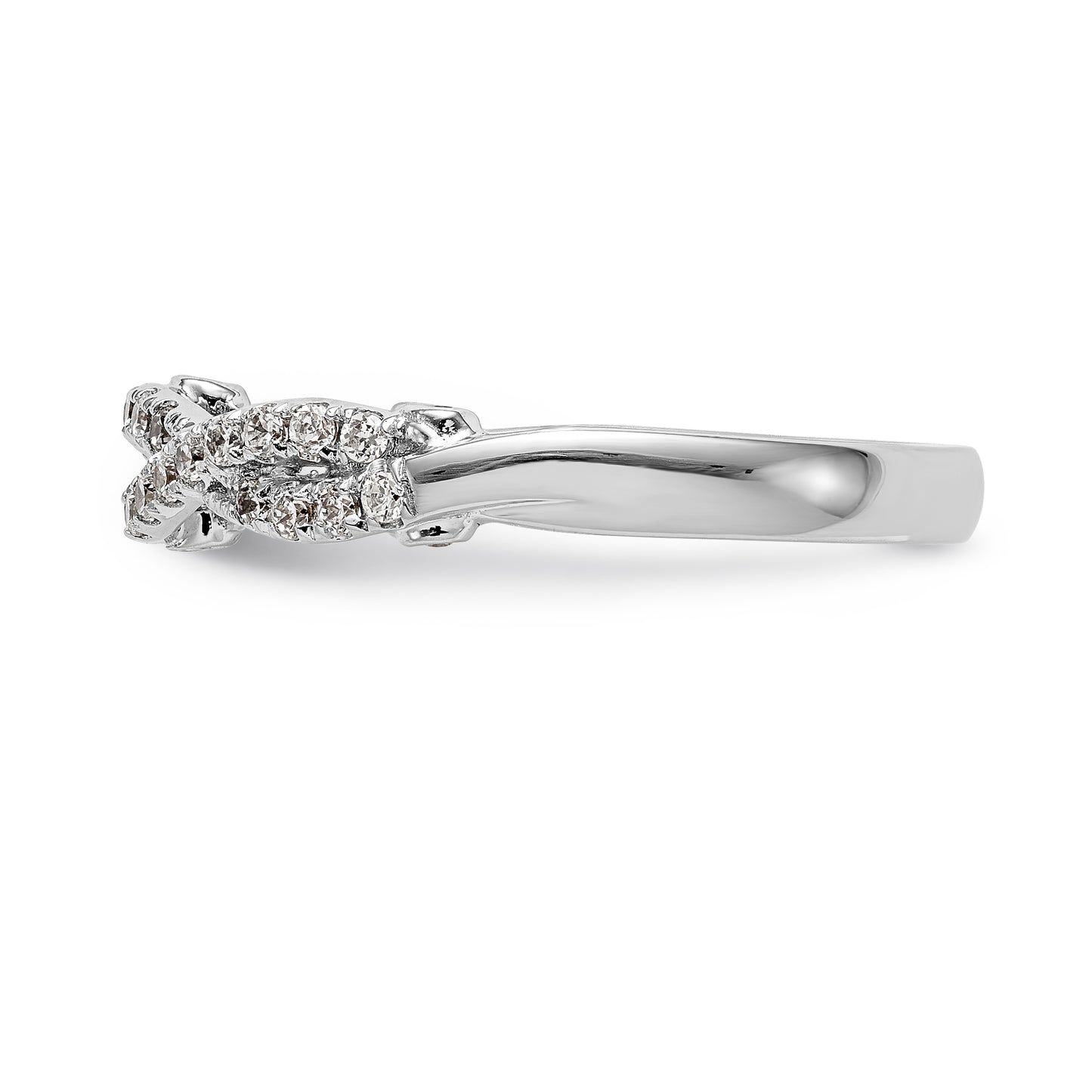 14k White Gold Real Diamond Wedding Band