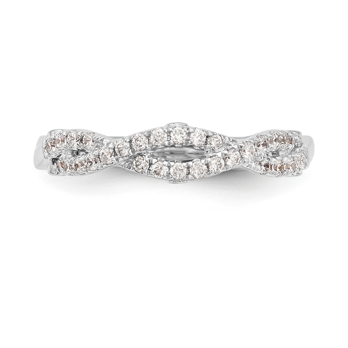 14k White Gold Real Diamond Wedding Band