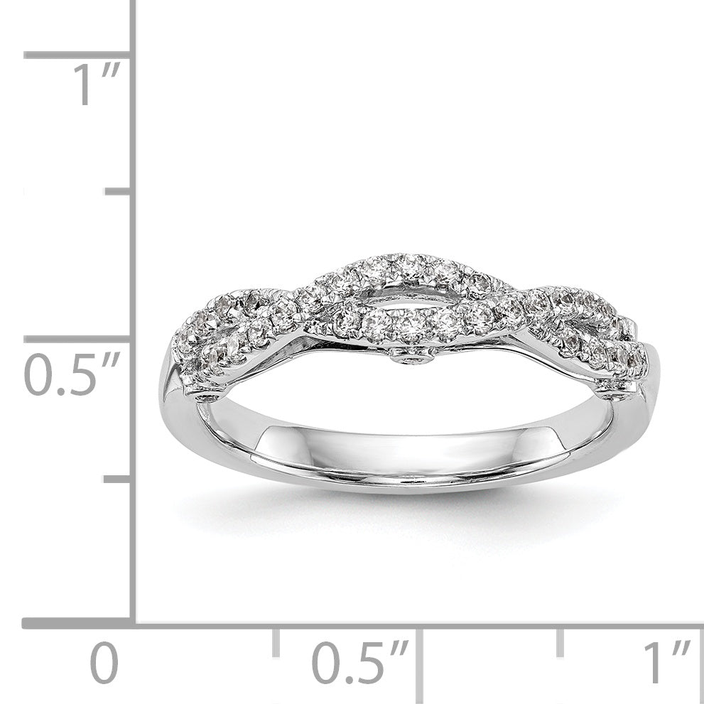 14k White Gold Real Diamond Wedding Band
