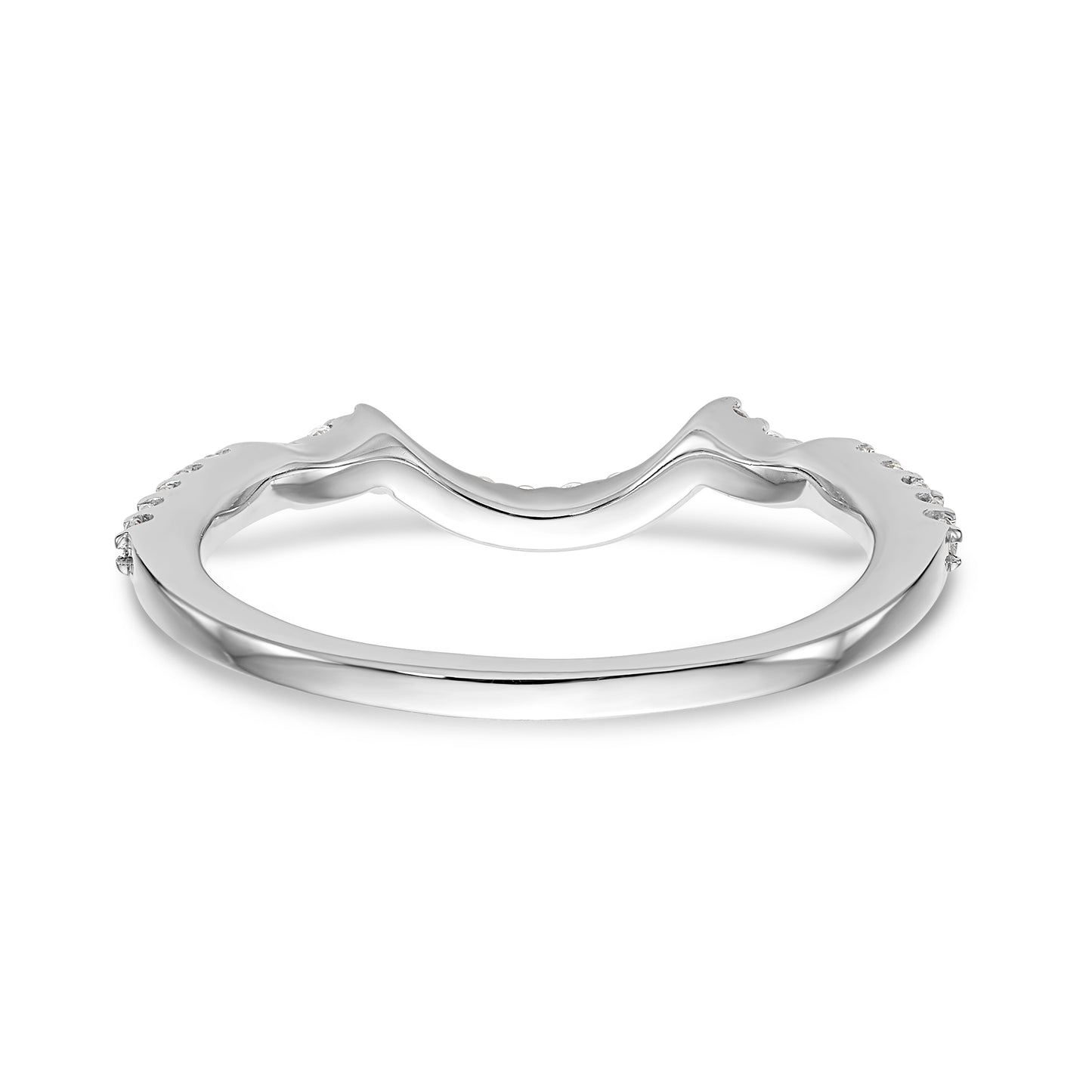 14k White Gold Diamond Wedding Band