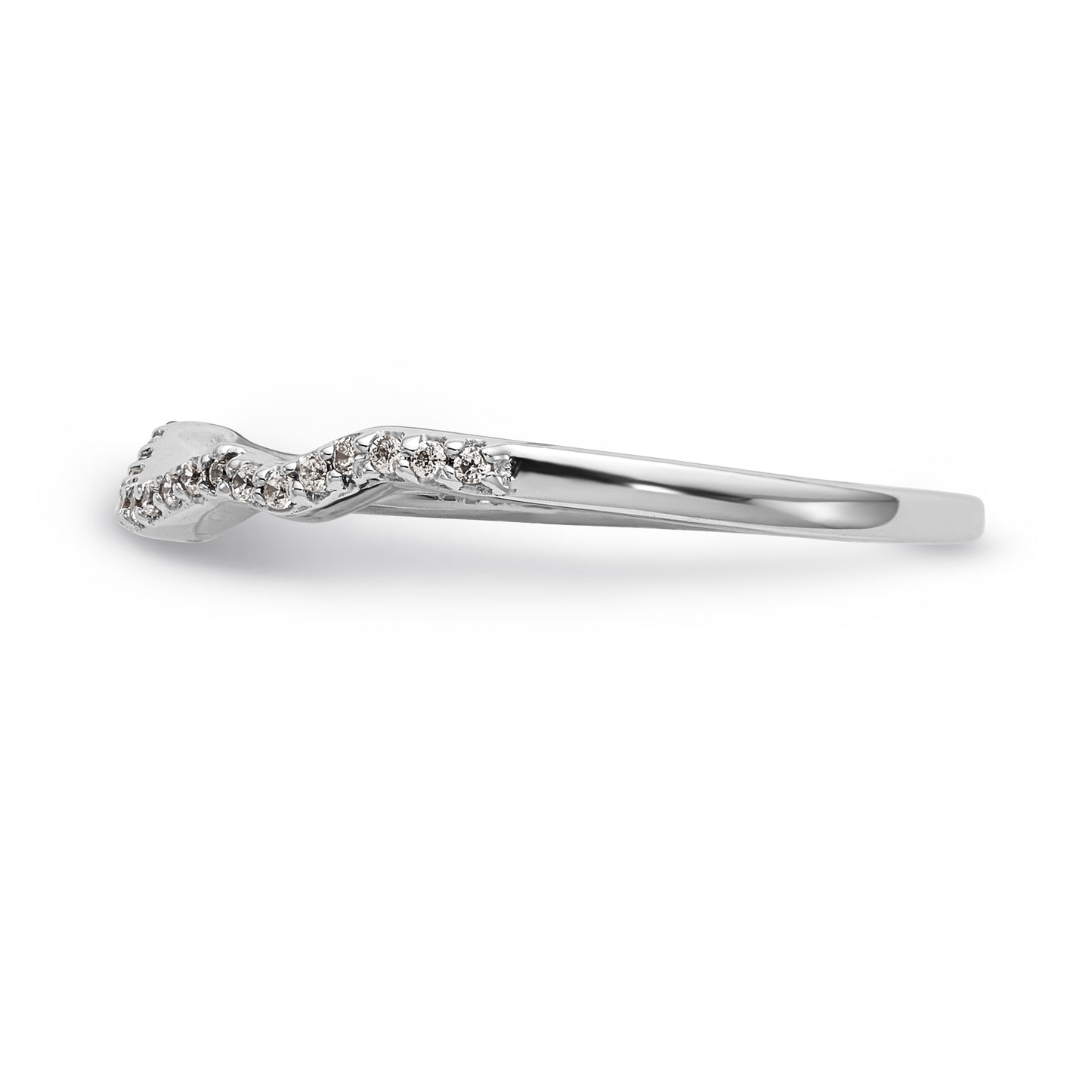 14kw Diamond Contoured Wedding Band