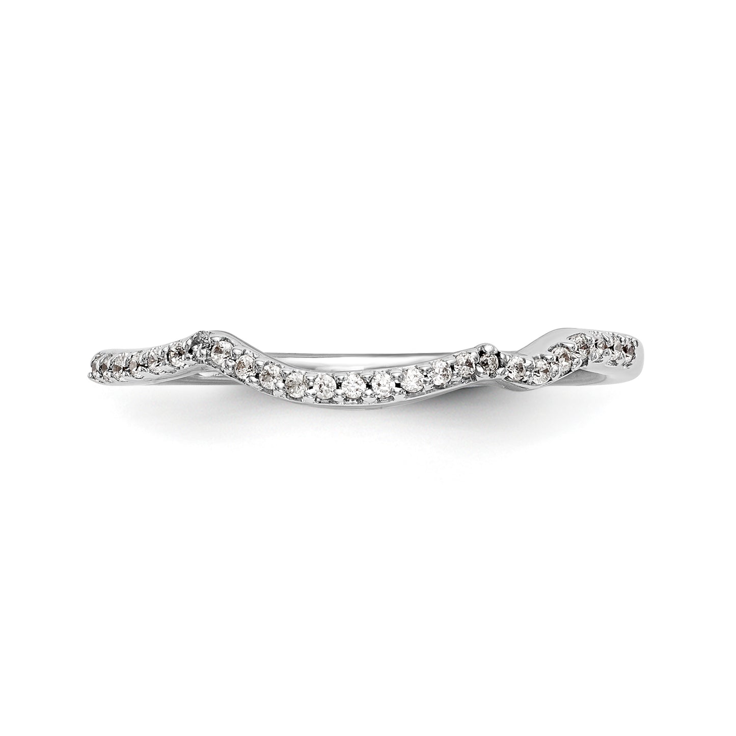 14kw Diamond Contoured Wedding Band