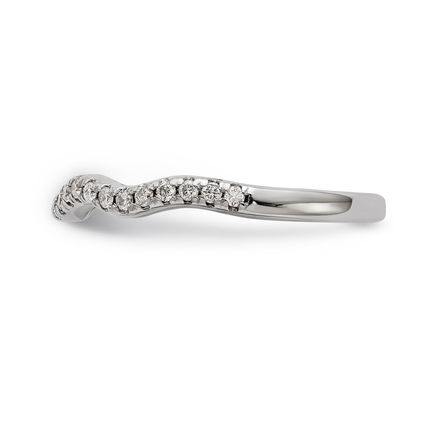 14kw Diamond Contoured Wedding Band