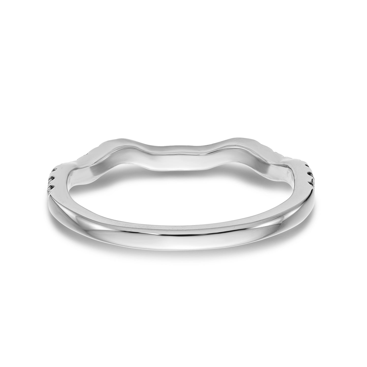 14kw Diamond Contoured Wedding Band