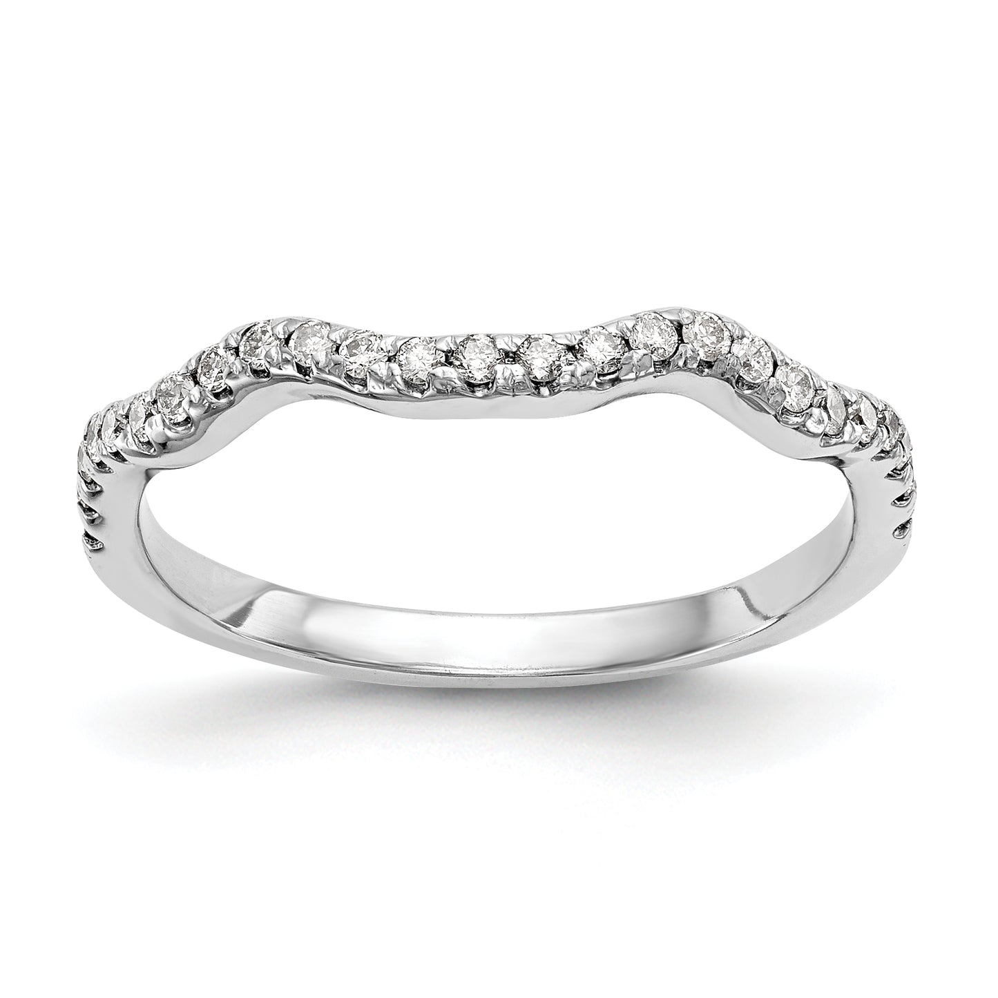 14kw Diamond Contoured Wedding Band