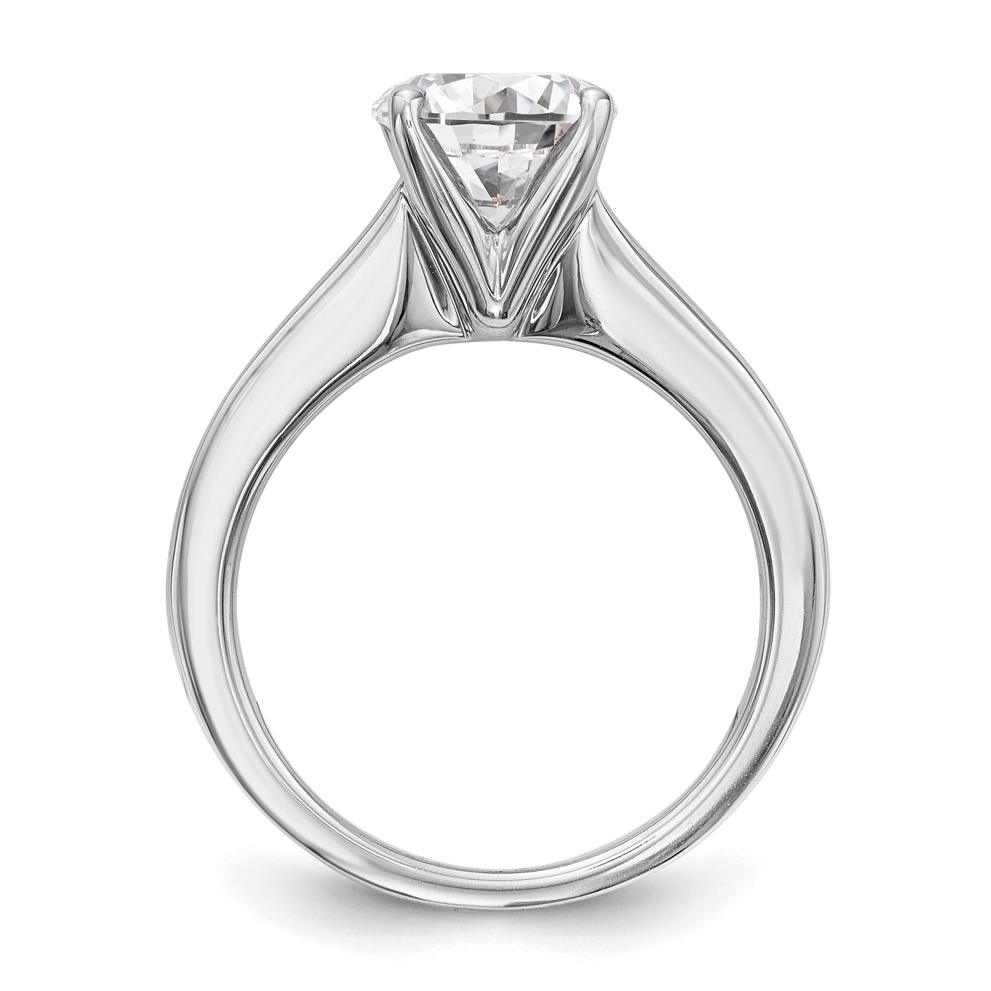 14K White Gold Simulated Diamond Engagement Ring