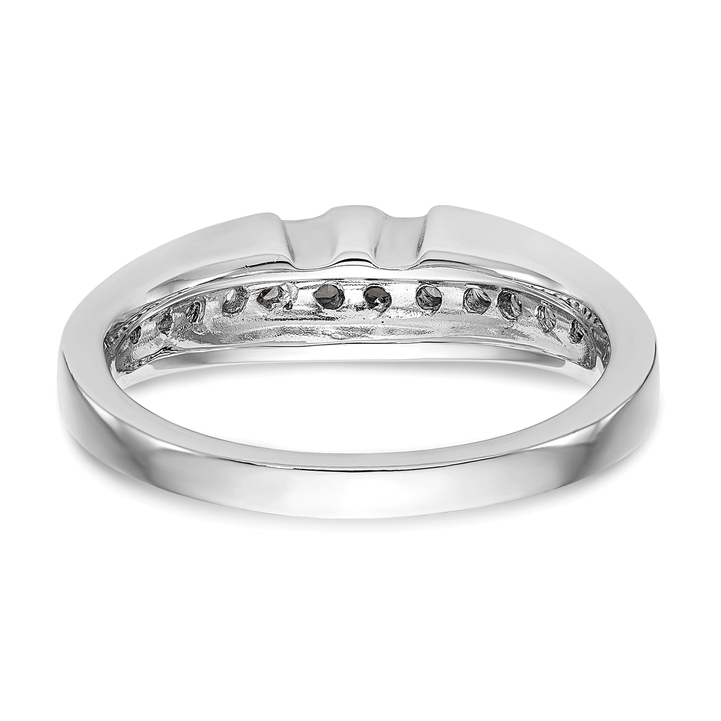 14k White Gold Diamond Wedding Band