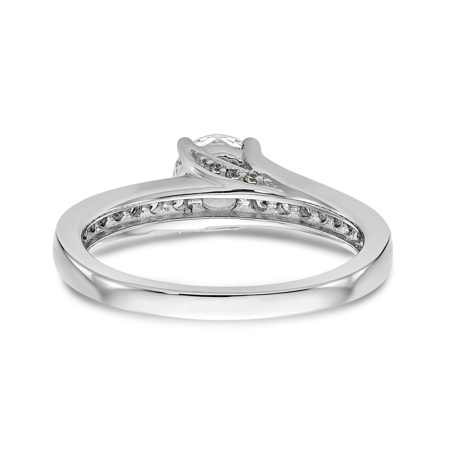 14K White Gold Simulated Diamond Engagement Ring
