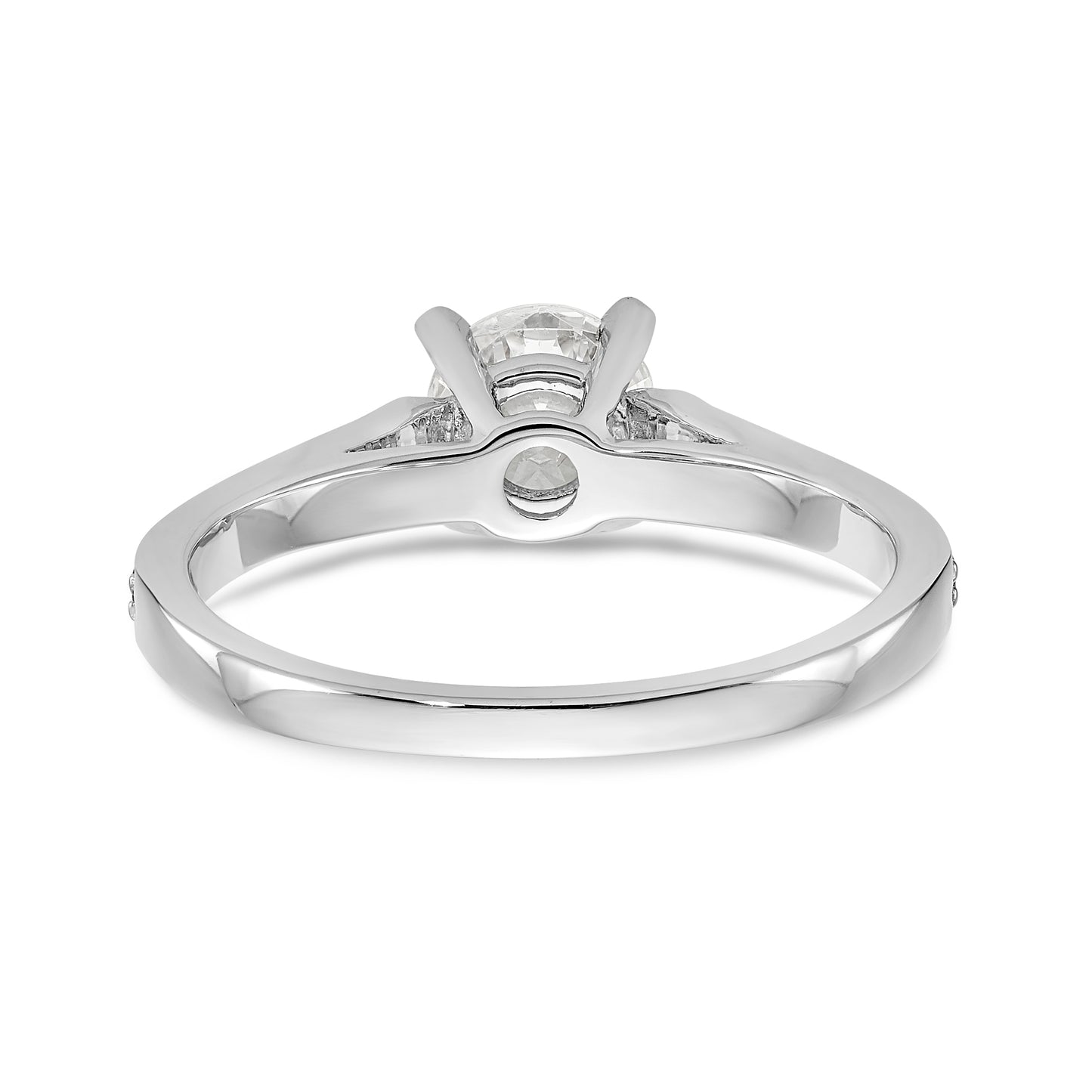 14K White Gold Simulated Diamond Engagement Ring