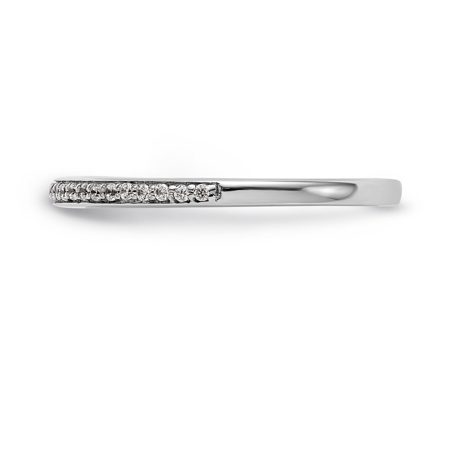 14k White Gold Diamond Wedding Band